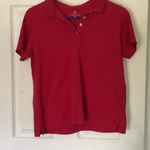M women’s lands end polo pink